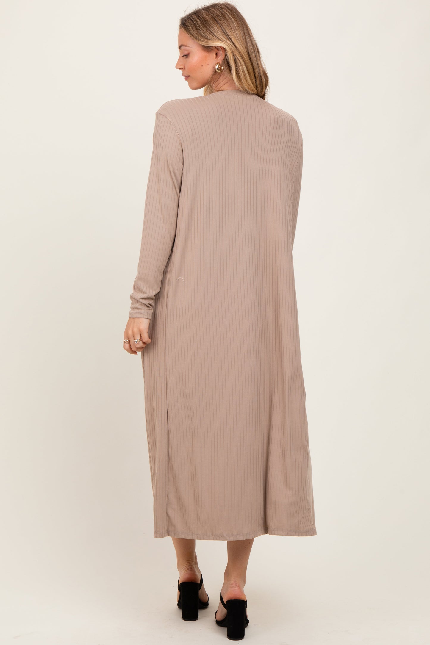 Cream Ribbed Cardigan 2 Piece Set